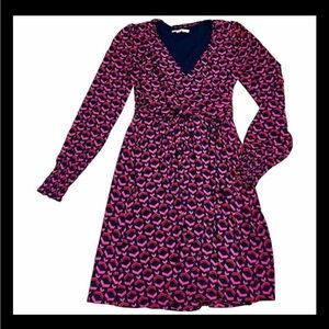 Boden Pink Faux Wrap Dress Size US 2